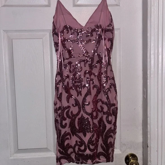 Windsor Mauve Sequin Mini Dress - Picture 2 of 3